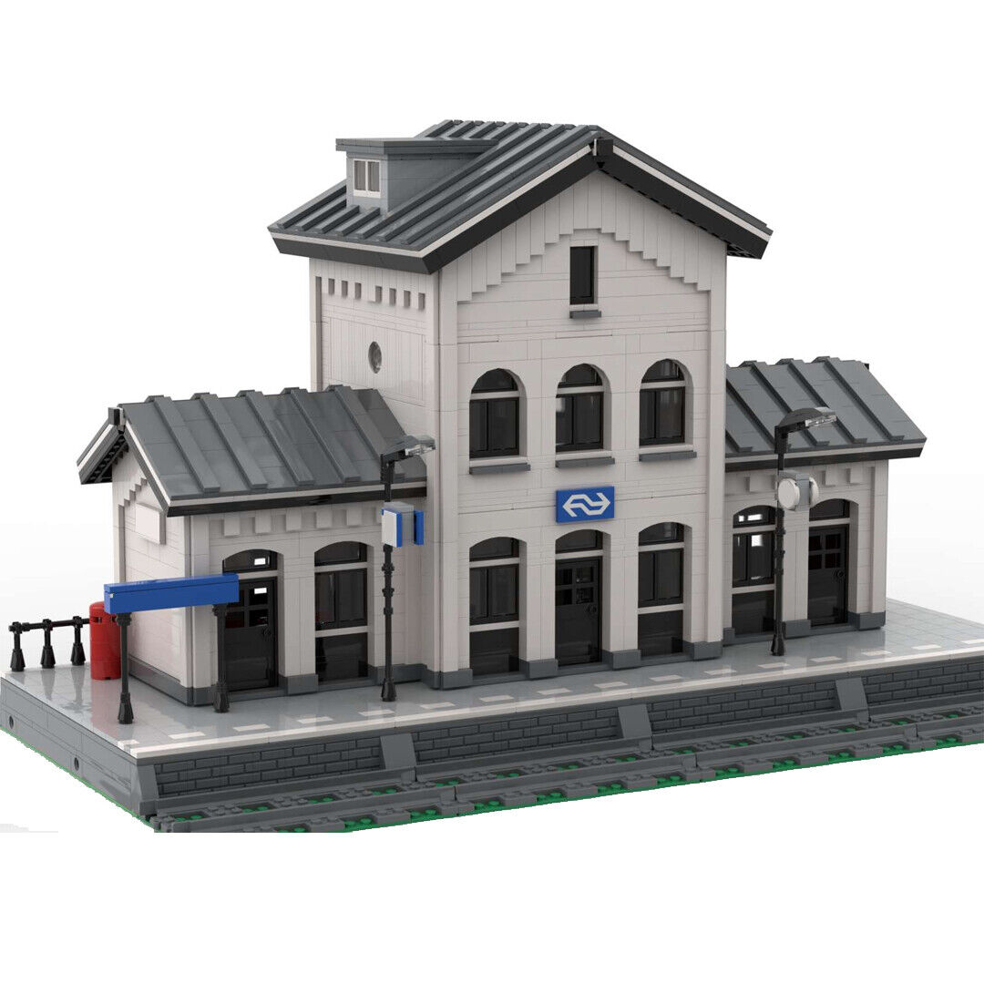 MOC-60485 The Vught Train Station with Interior / State Monument 2446 Parts-ZITIANYOUBUILD