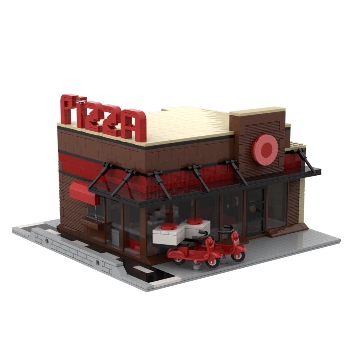 YOUFOY Modular Building Store Model with Delivery Motorcycle 1405 Pieces-ZITIANYOUBUILD