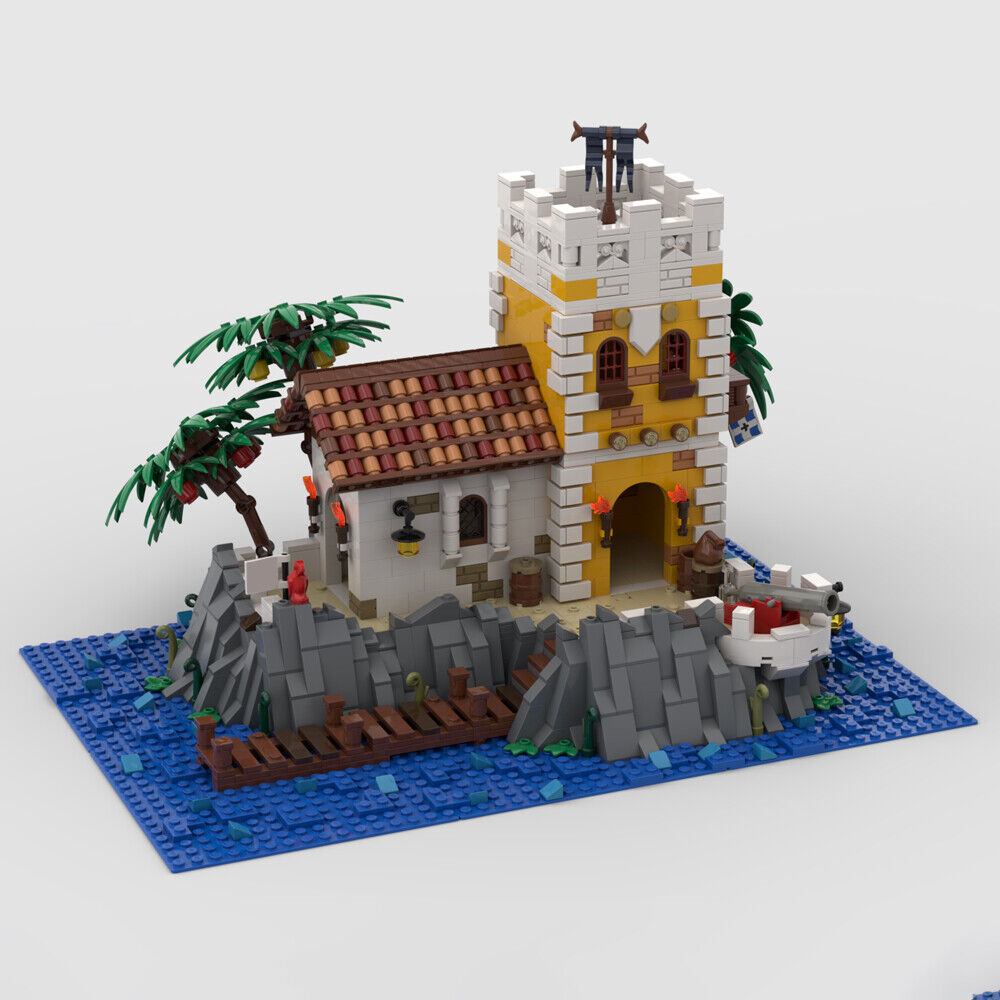 MOC-157144 Defence Island Building Toys Set for Pirates Series 1895 Parts-ZITIANYOUBUILD