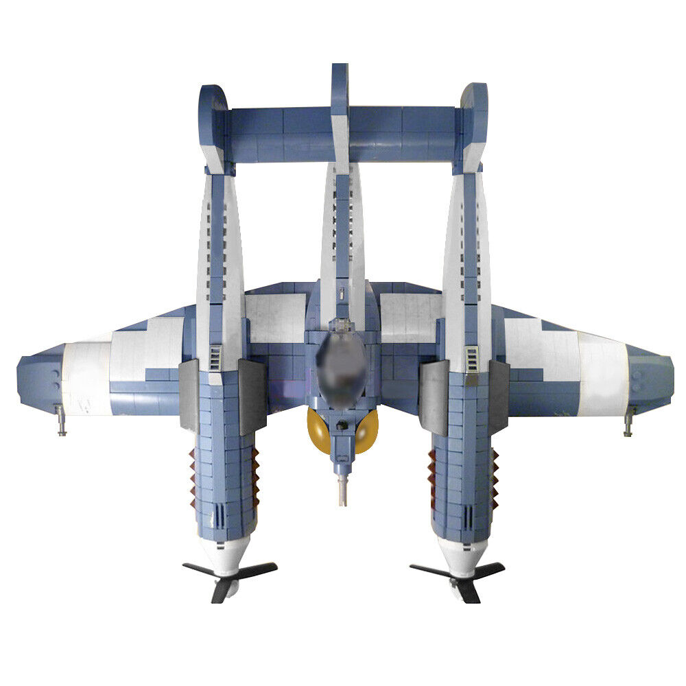 C5603 Aircraft Airplane with Dual Props Opening Cockpit 1202 Parts-ZITIANYOUBUILD