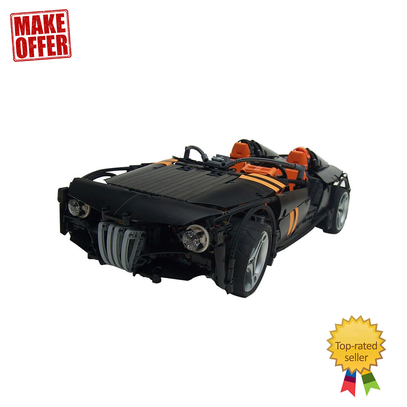 ZITIANYOUBUILD Custom MOC: C633 Concept Sports Car Convertible Model 1765 Parts-ZITIANYOUBUILD