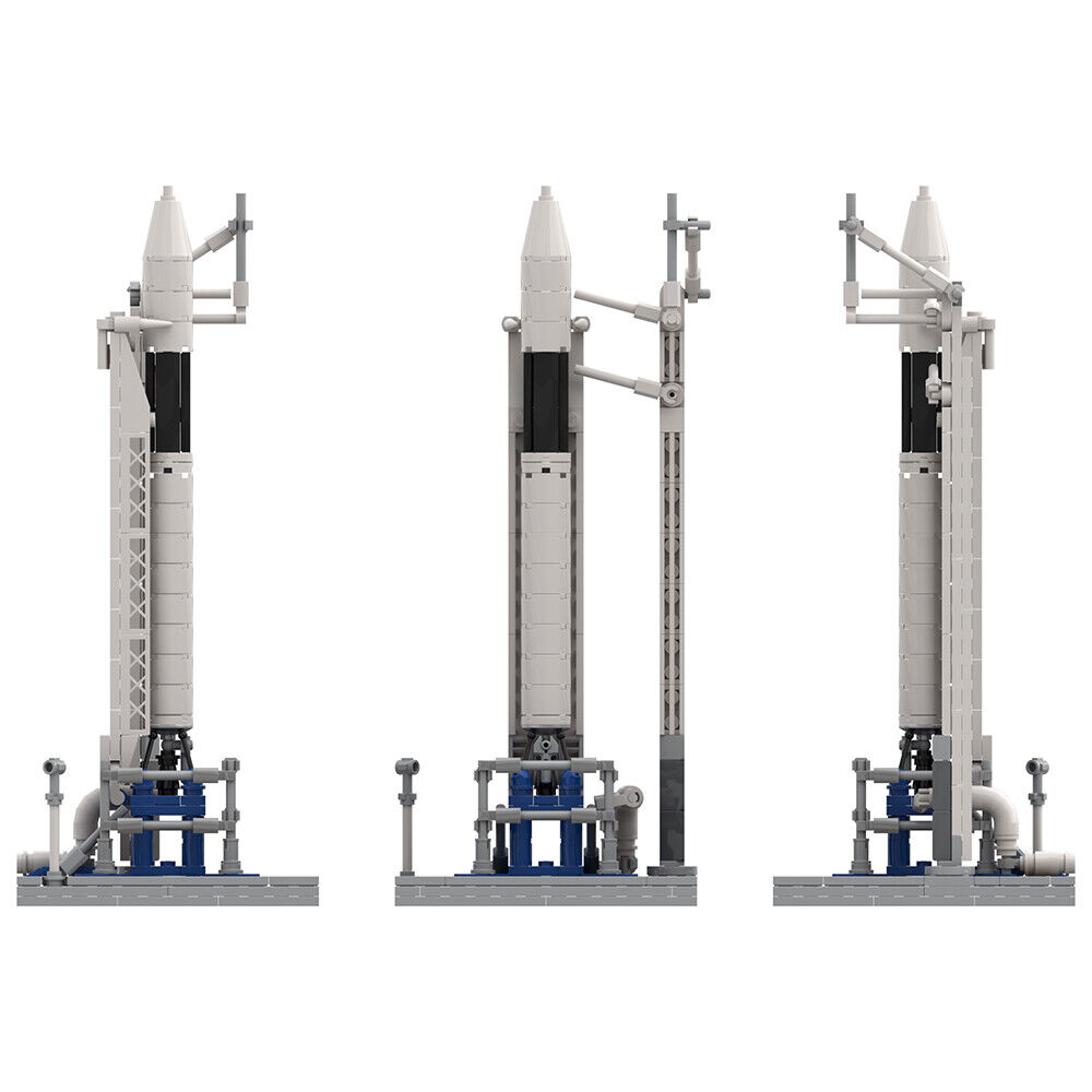 C9048 S_p-a-c-e-X F-a-l-c-on 1 Launch Vehicle Rocket & Launch Pad 261 Parts-ZITIANYOUBUILD