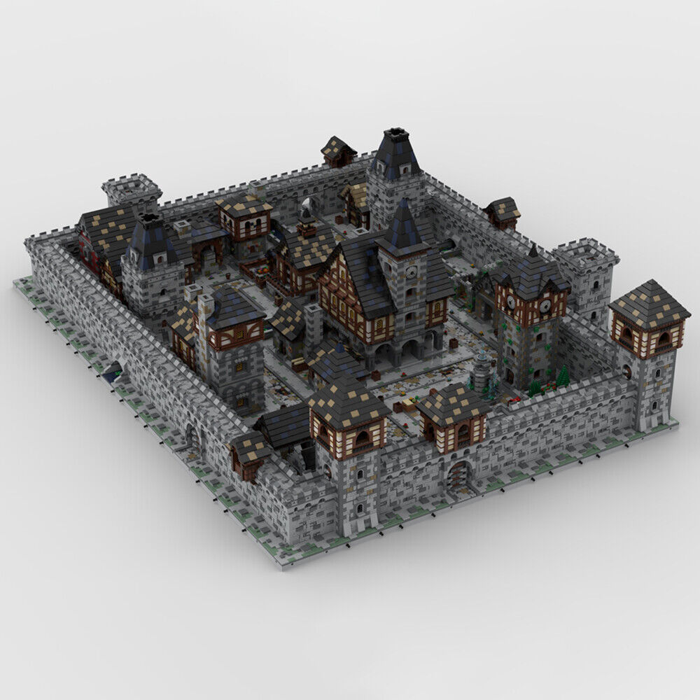 MOC-88654 Medieval Castle Individual City-combinations w/ 52 Modules 48241 Parts-ZITIANYOUBUILD