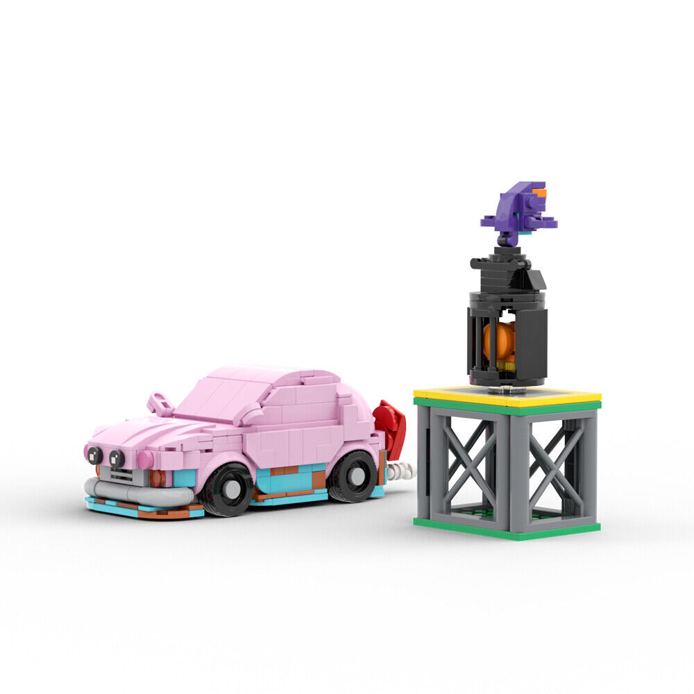 C9351 Pink Car Game Scene 420 Parts from Video Game Building Toys Gift-ZITIANYOUBUILD