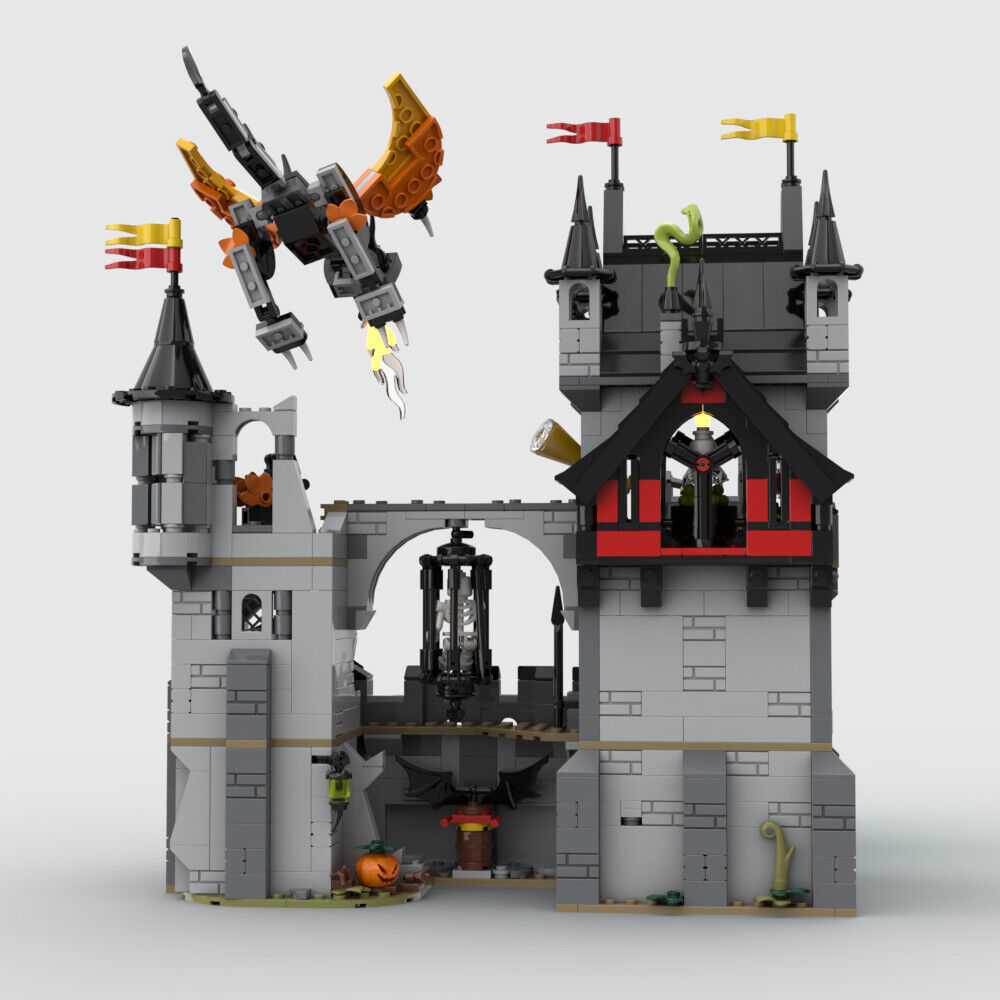 MOC-155206 Medieval Knights Castle Model Modular Building 2003 Parts-ZITIANYOUBUILD