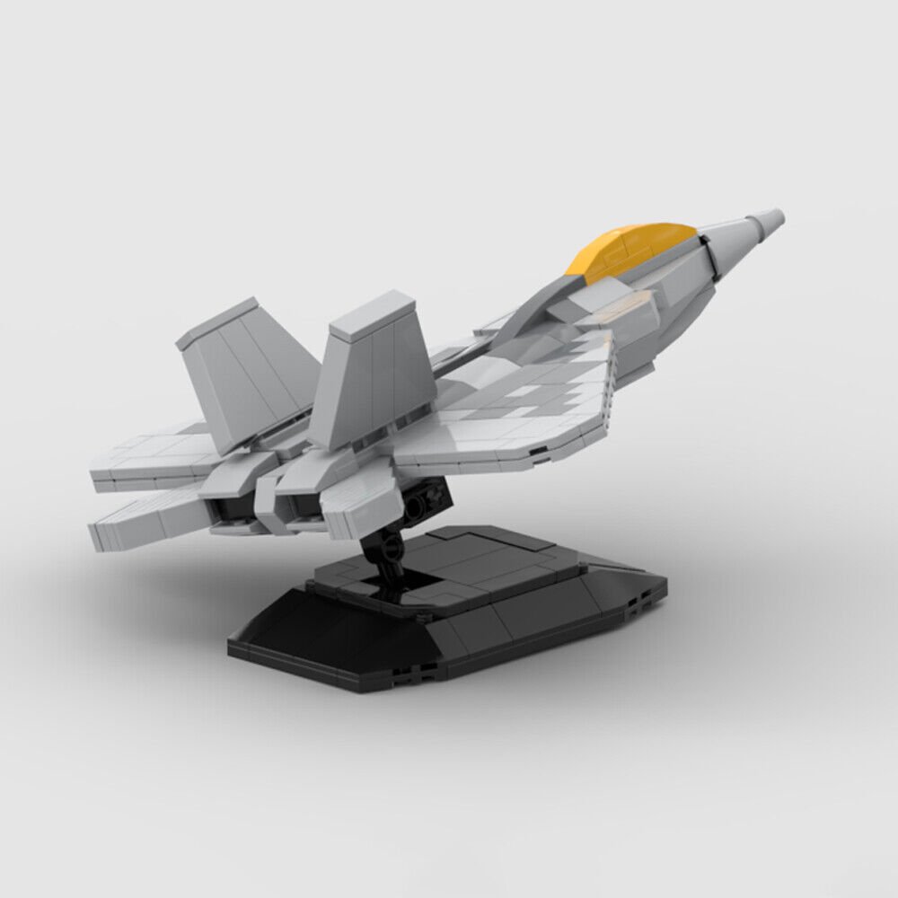MOC-165900 F-22 Raptor All-weather Stealth Fighter Aircraft with Display Stand-ZITIANYOUBUILD