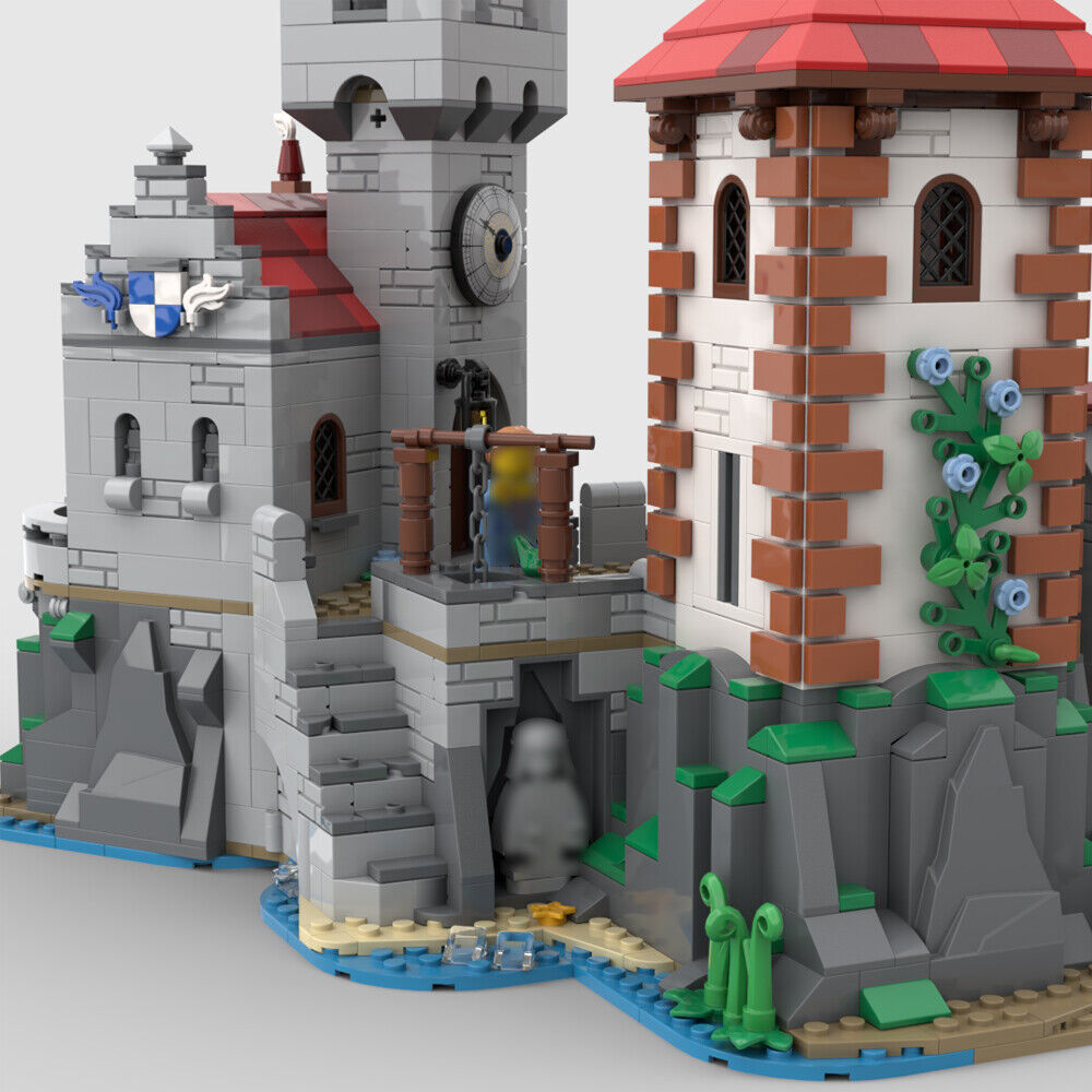 MOC-150482 Odd Castle by the Sea, Castle Keep Modular Building 1527 Parts-ZITIANYOUBUILD