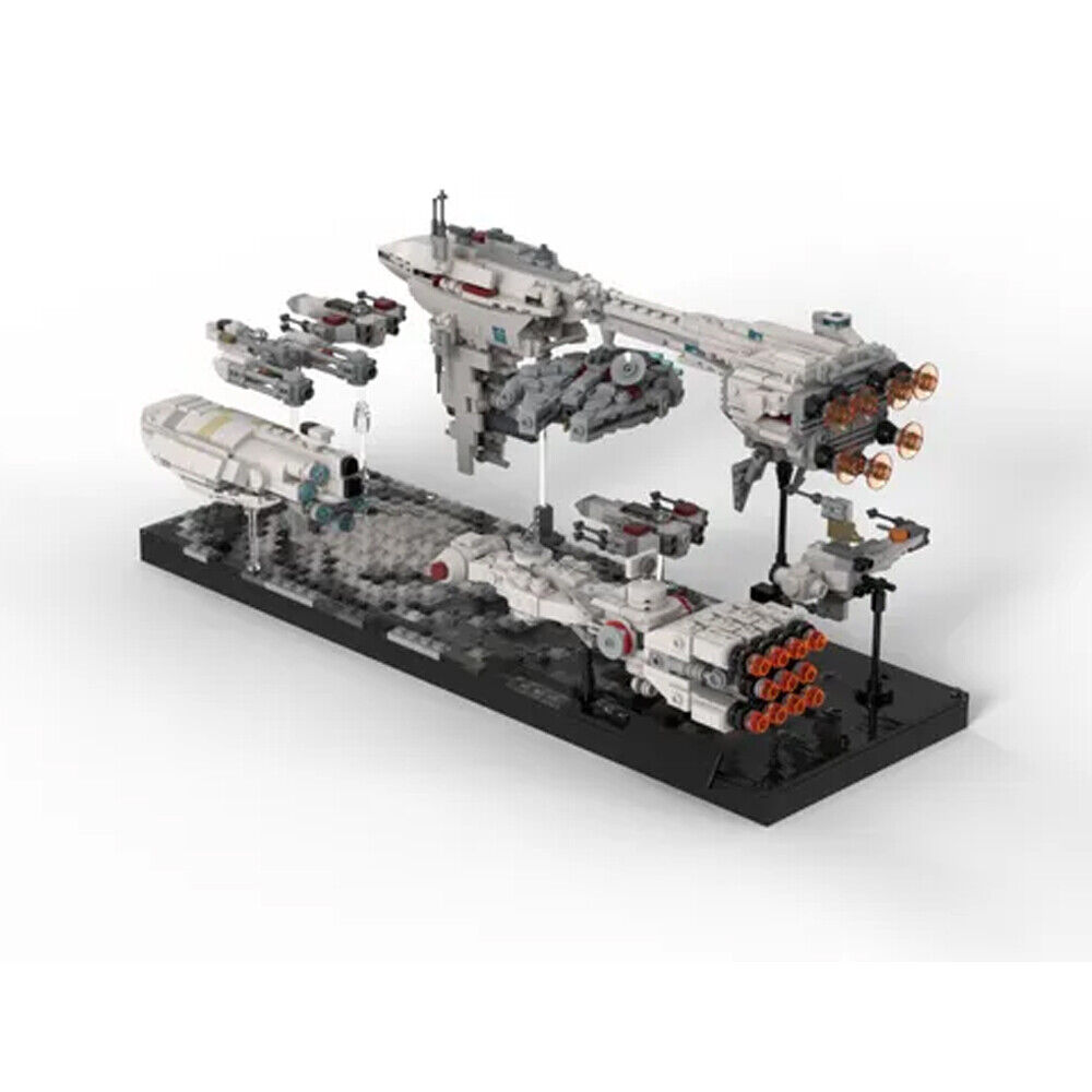 MOC-71664 Micro Diorama EPISODE 5 : Last Scene REBEL FLEET 2003 Parts Gift-ZITIANYOUBUILD