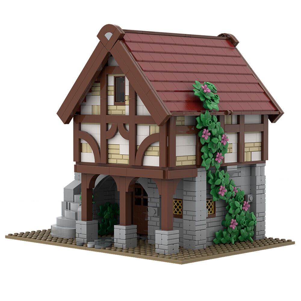 MOC-155425 Medieval House Model with Modular Floors and Roof 1325 Parts-ZITIANYOUBUILD