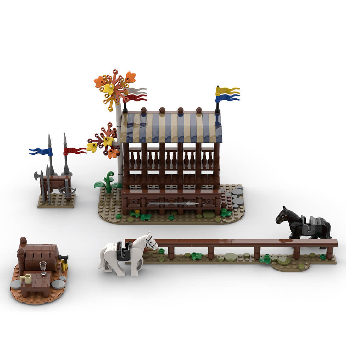 Custom MOC-86887 Medieval Tournament 400 Parts Kids Gift for Christmas-ZITIANYOUBUILD