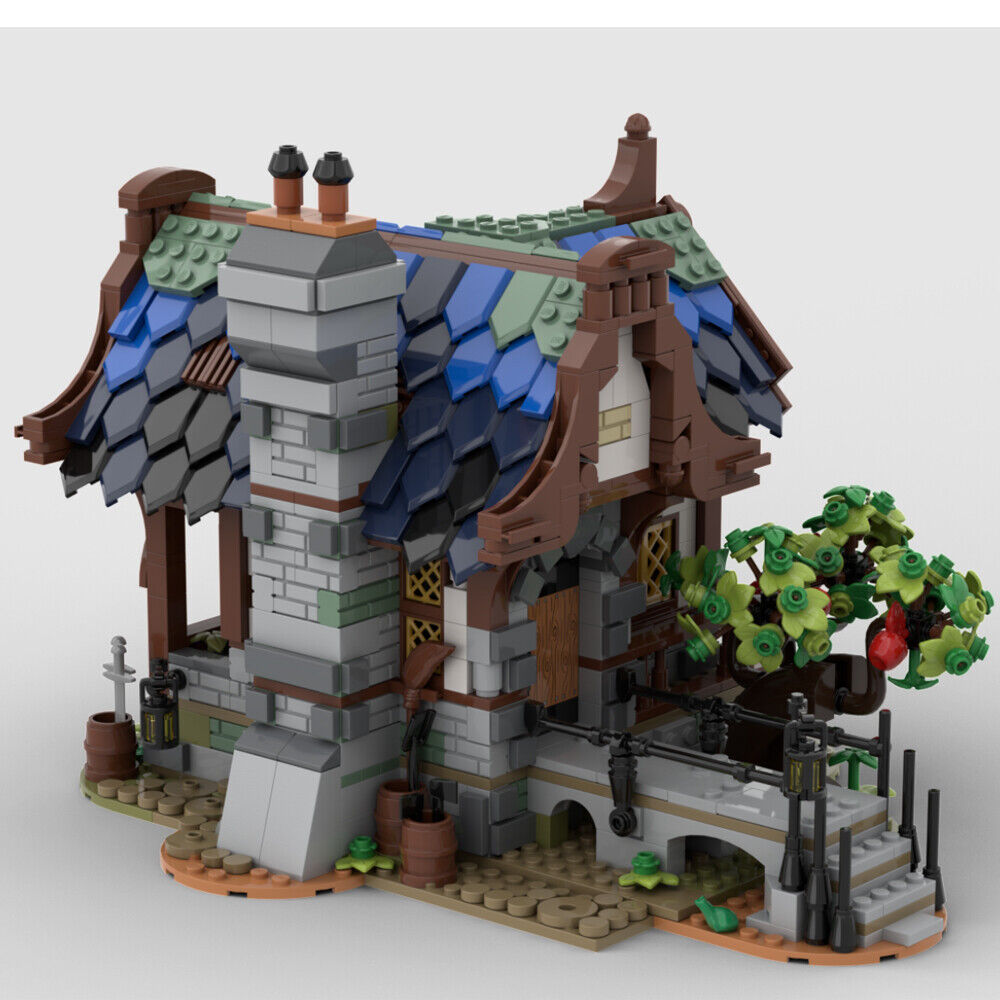 MOC-80029 Medieval Town, House, Windmill, Market 2164 Parts Choose One of Five-ZITIANYOUBUILD