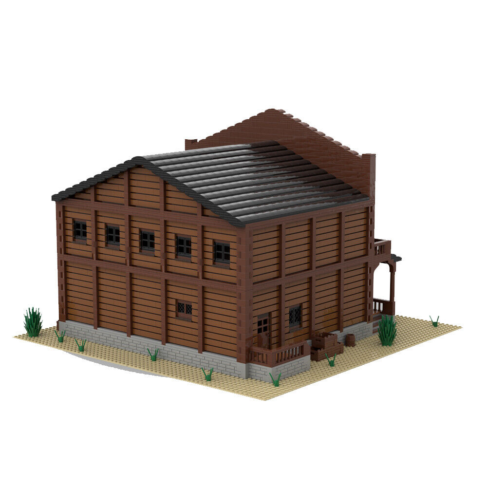 ZITIANYOUBUILD MOC-135953 Modular Desert Bar & Hostel with Interior 6481 Parts-ZITIANYOUBUILD