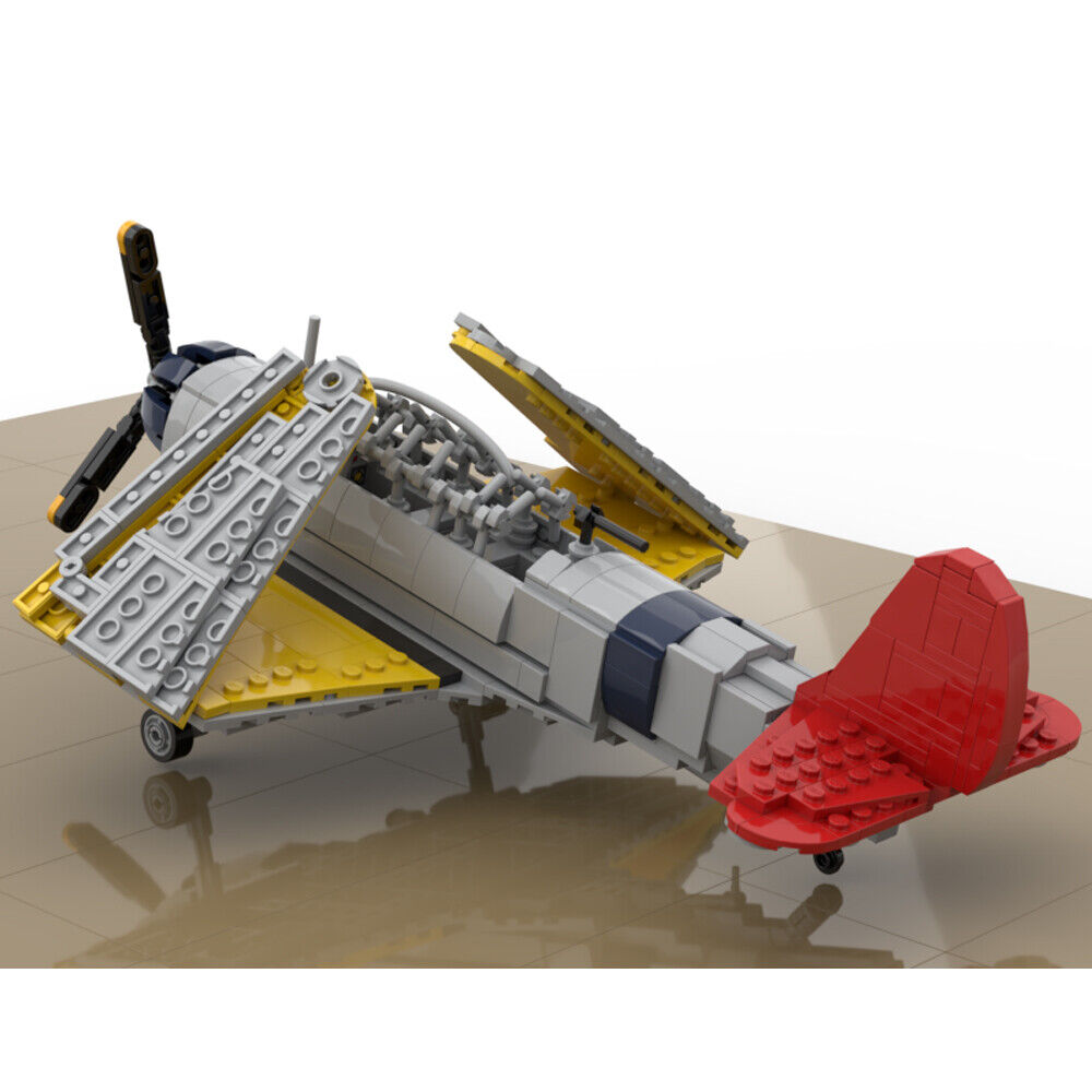 MOC-152156 Navy Torpedo Bomber Airplane with Foldable Wings 1:35 Scale 624 Parts-ZITIANYOUBUILD