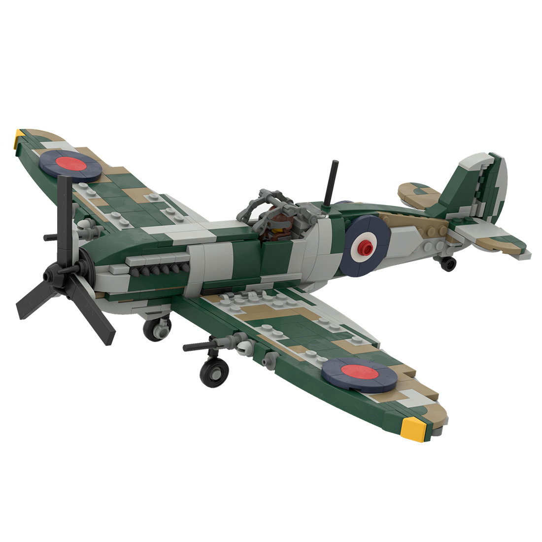 Custom MOC-125320 WW2 Supermarine SPITFIRE 454 Parts Kids Gift for Christmas-ZITIANYOUBUILD