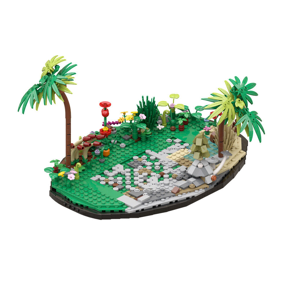 C9131 Rainforest Jungle Coconut trees, Plants and Bushes 521 Parts-ZITIANYOUBUILD