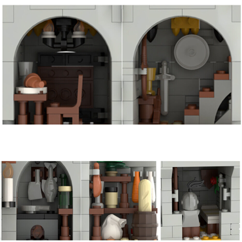 MOC-135184 Medieval Castle Tower Keep with Interior Modular Building 931 Parts-ZITIANYOUBUILD