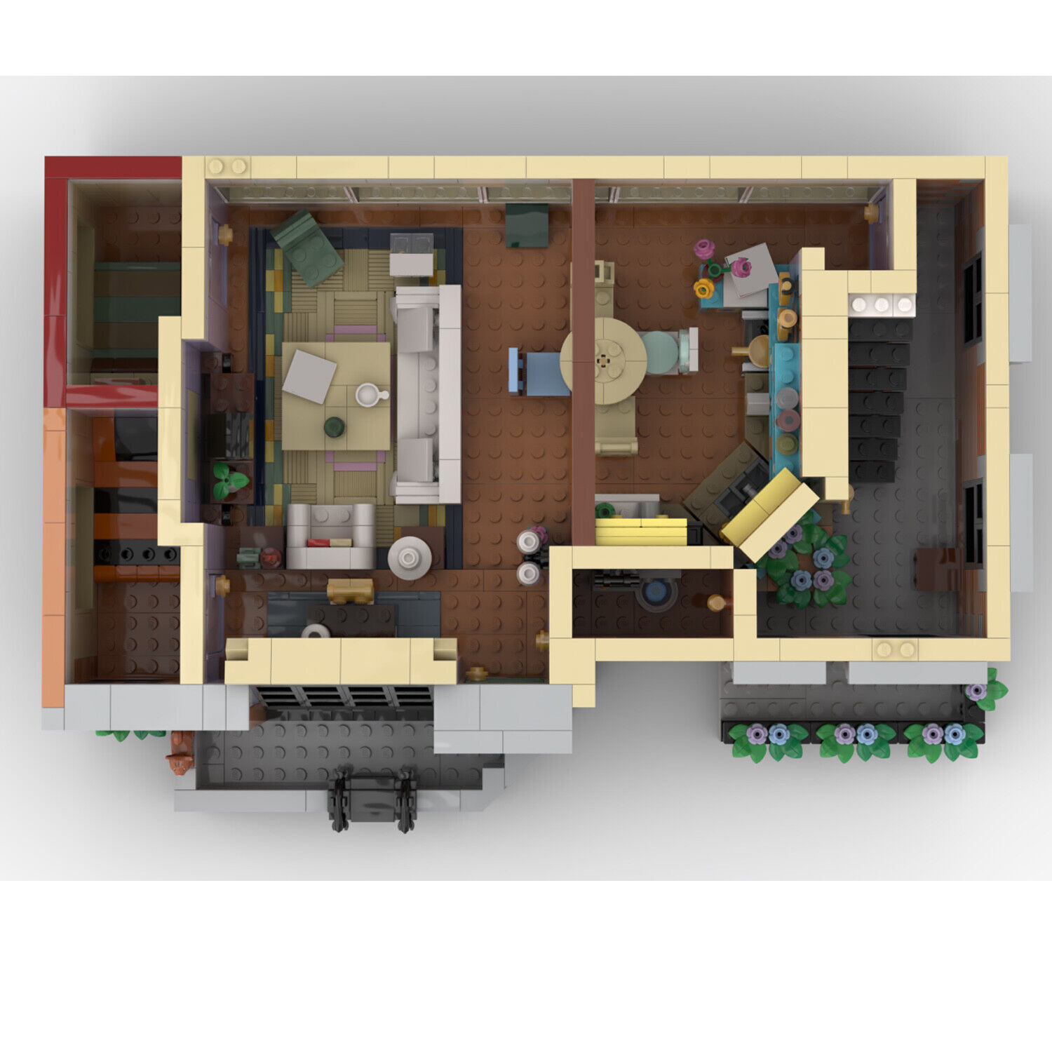 MOC-96543 Apartment & Pub Alternate Combination Building Toys Set 4282 Parts-ZITIANYOUBUILD