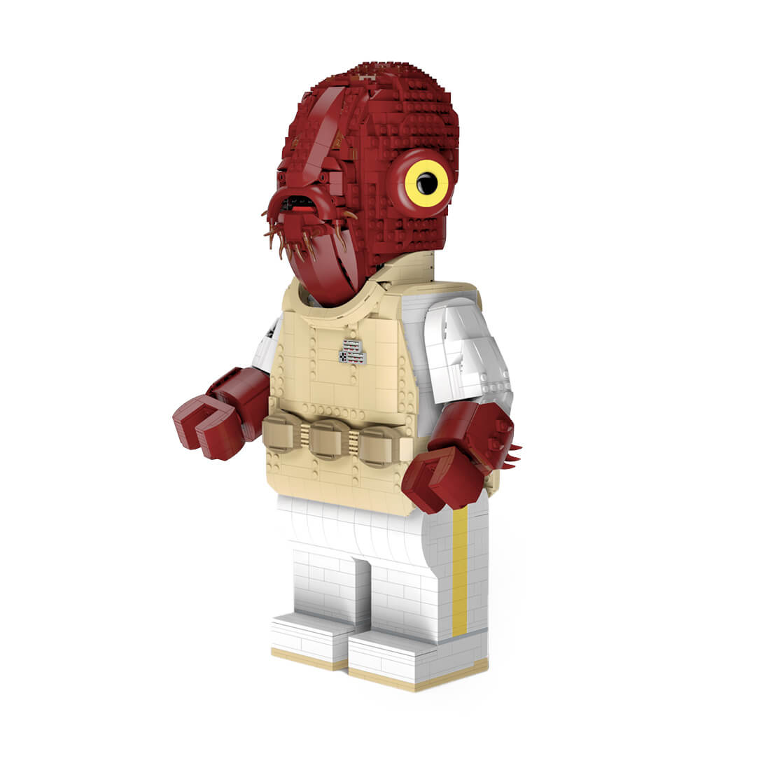 Custom MOC-111488 + MOC-111488+MOC-111289 Admiral Ackbar Mega Figure 2515 Pieces