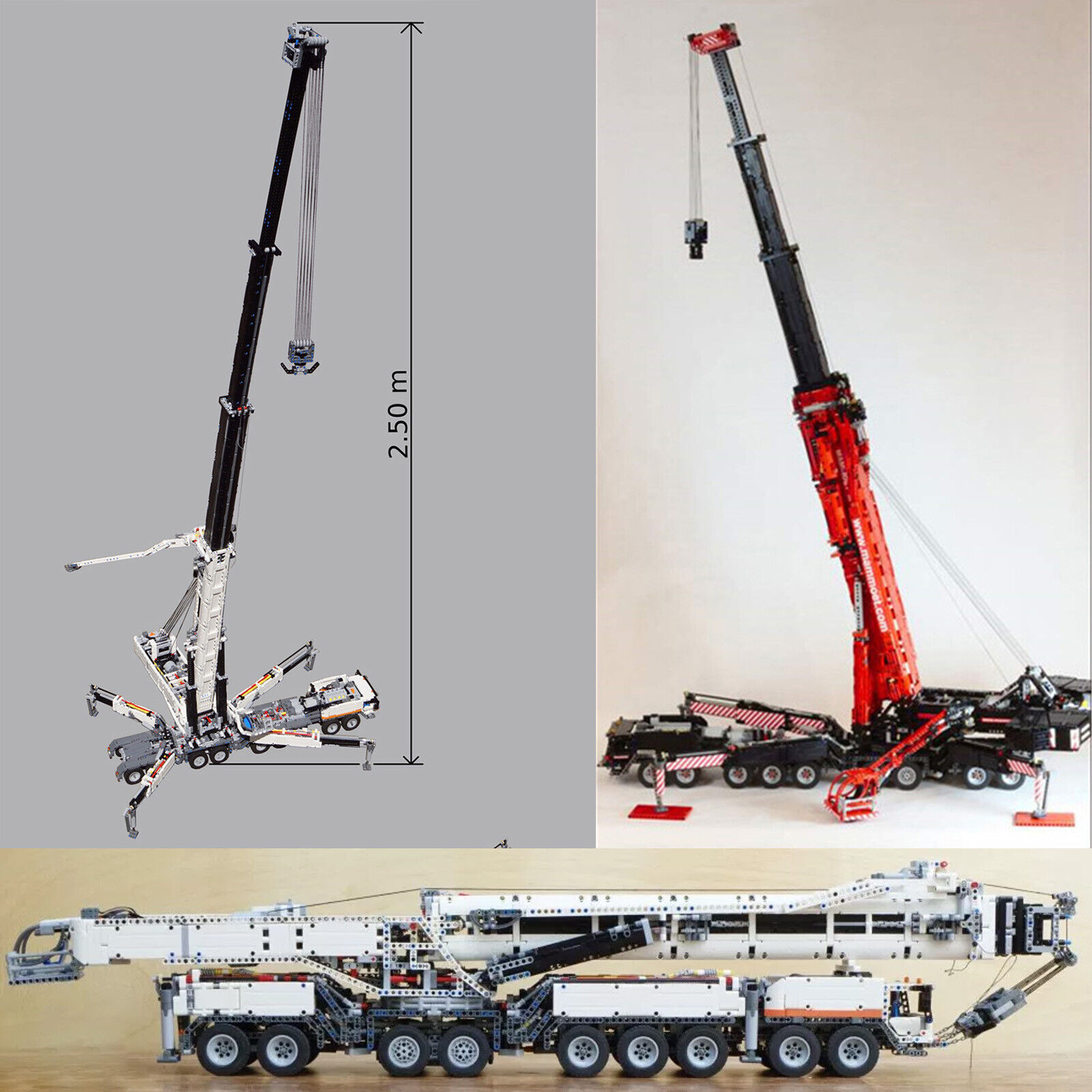 C104-4 Yellow-Black Liebherr LTM 11200 Crane with Power Functions 8104 Parts-ZITIANYOUBUILD
