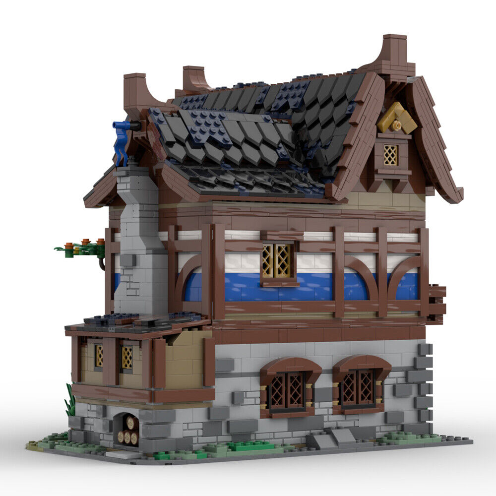 MOC-70187 MEDIEVAL TAVERN and Hotel with Interior Modular Building 2326 Parts-ZITIANYOUBUILD