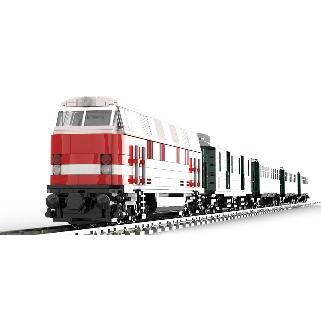 MOC-68729+MOC-183352+MOC-183351 BR118 Train Building Blocks Set (4696PCS)