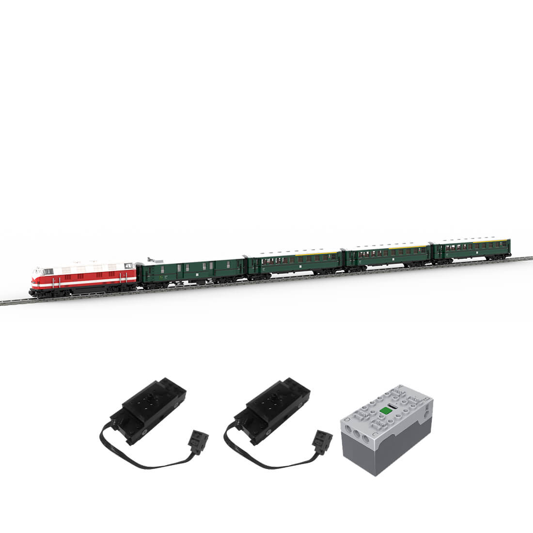 MOC-68729+MOC-183352+MOC-183351 BR118 Train Building Blocks Set (4696PCS)