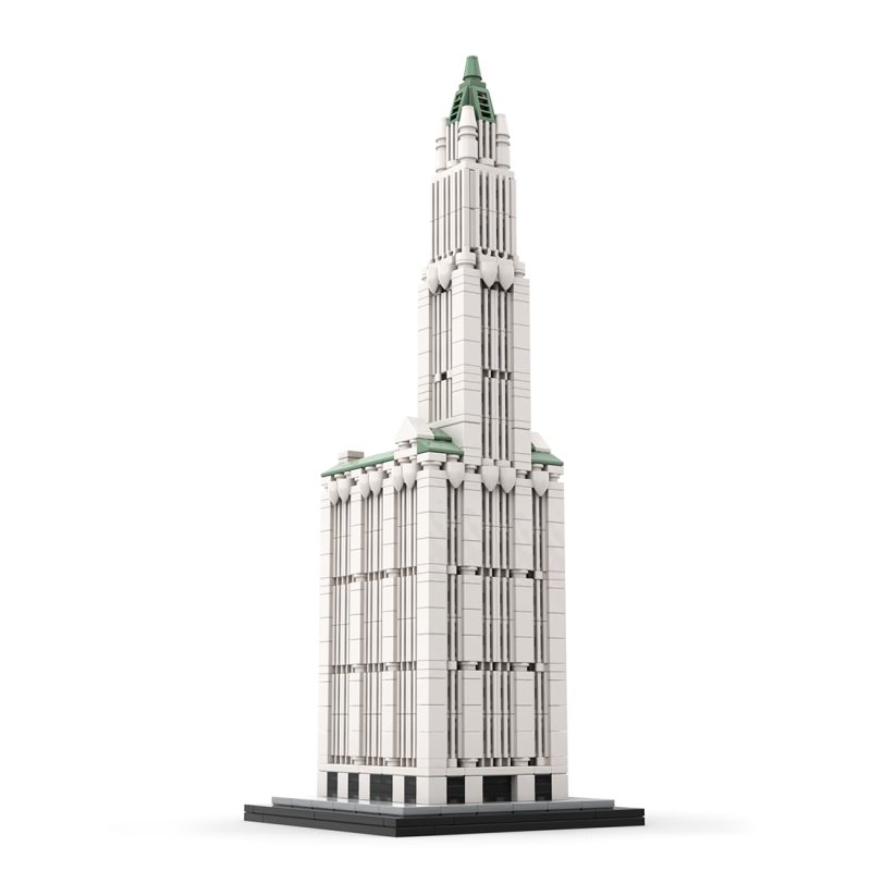 MOC-126951 1/800 Scale Woolworth Building Blocks Set (1110PCS) 