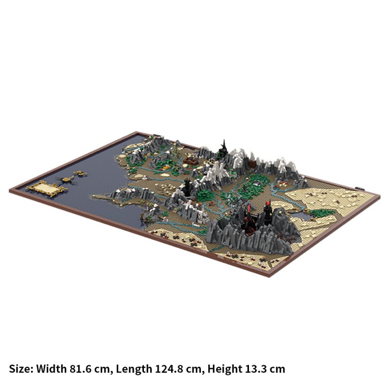 MOC-133505 UCS Middle Earth Map Building Blocks Set (9129PCS)