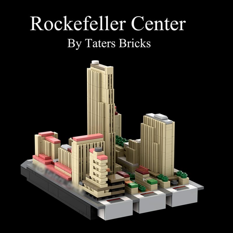 MOC-138111 1/2000 Scale Rockefeller Center Building Blocks Set (838PCS)