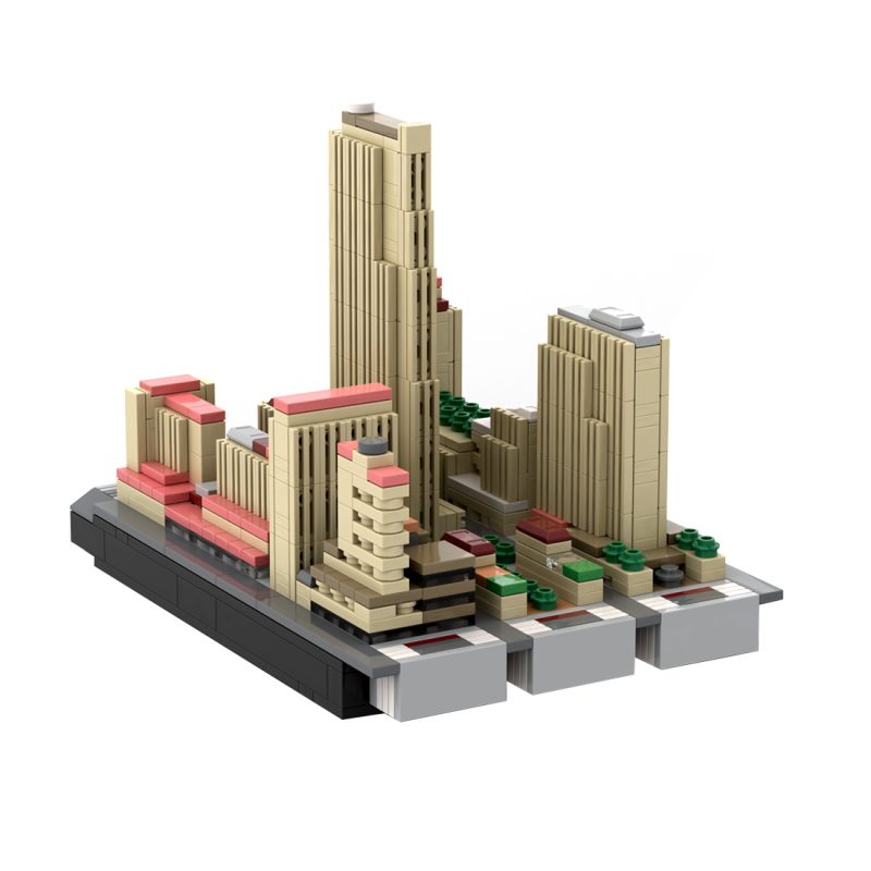 MOC-138111 1/2000 Scale Rockefeller Center Building Blocks Set (838PCS)