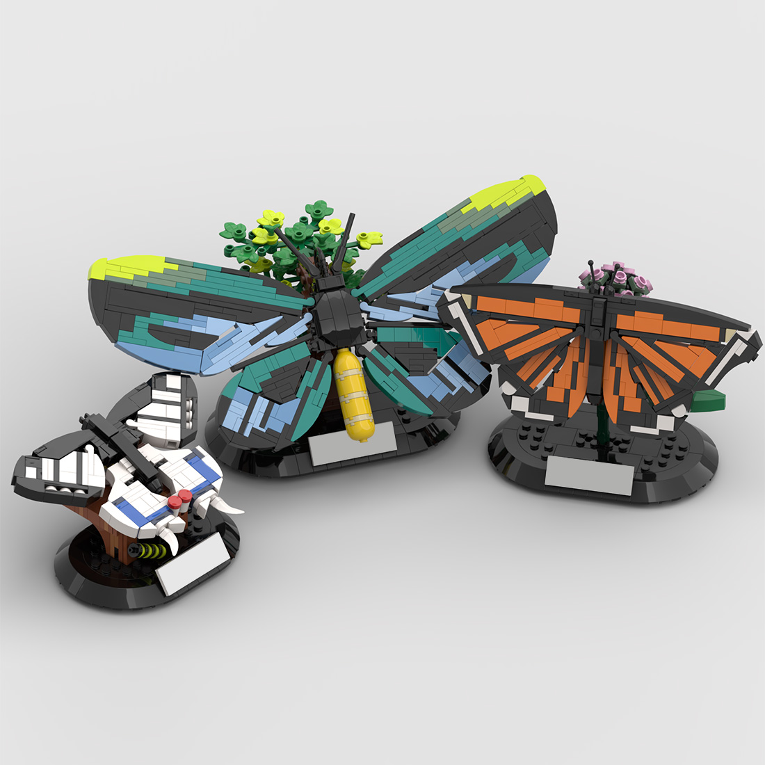 MOC-140287 Insect MOC Butterflies Collection Building Blocks Set (940PCS)