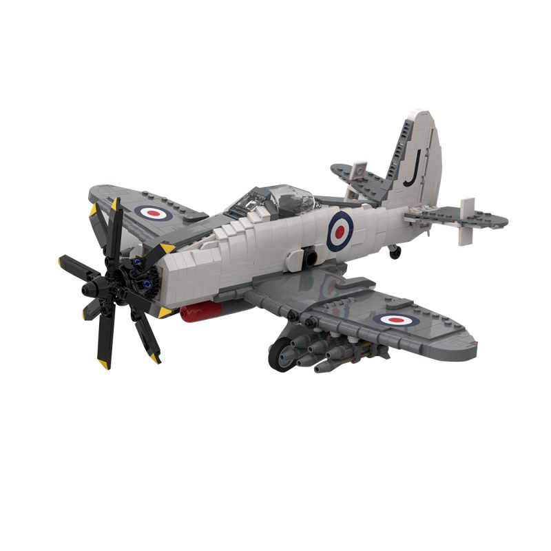 MOC-172600 1/35 Scale Wyvern S.4 Military Attack Plane Building Blocks Set (1176PCS)