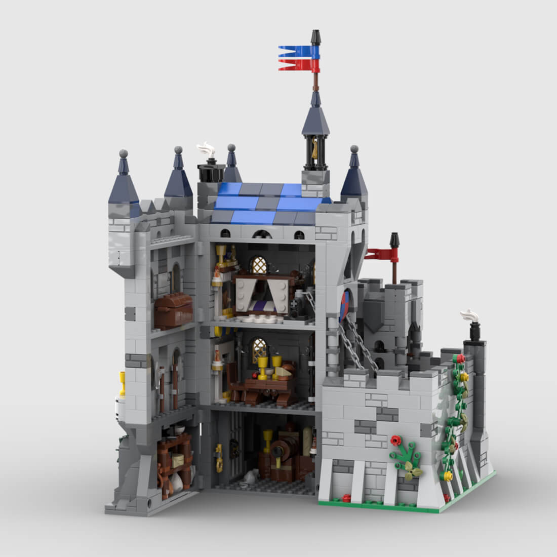 MOC-193381 Medieval Dungeon Building Blocks Set(1467PCS)