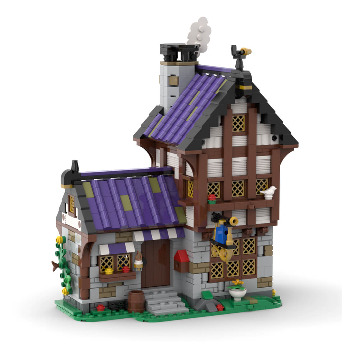 MOC-203404 Medieval Tailor shop Building Blocks Set(1341PCS)