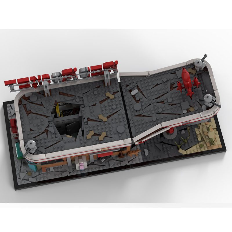 MOC-207430 Sci-Fi Fallout Red Rocket Gas Station Building Blocks Set (2020PCS)