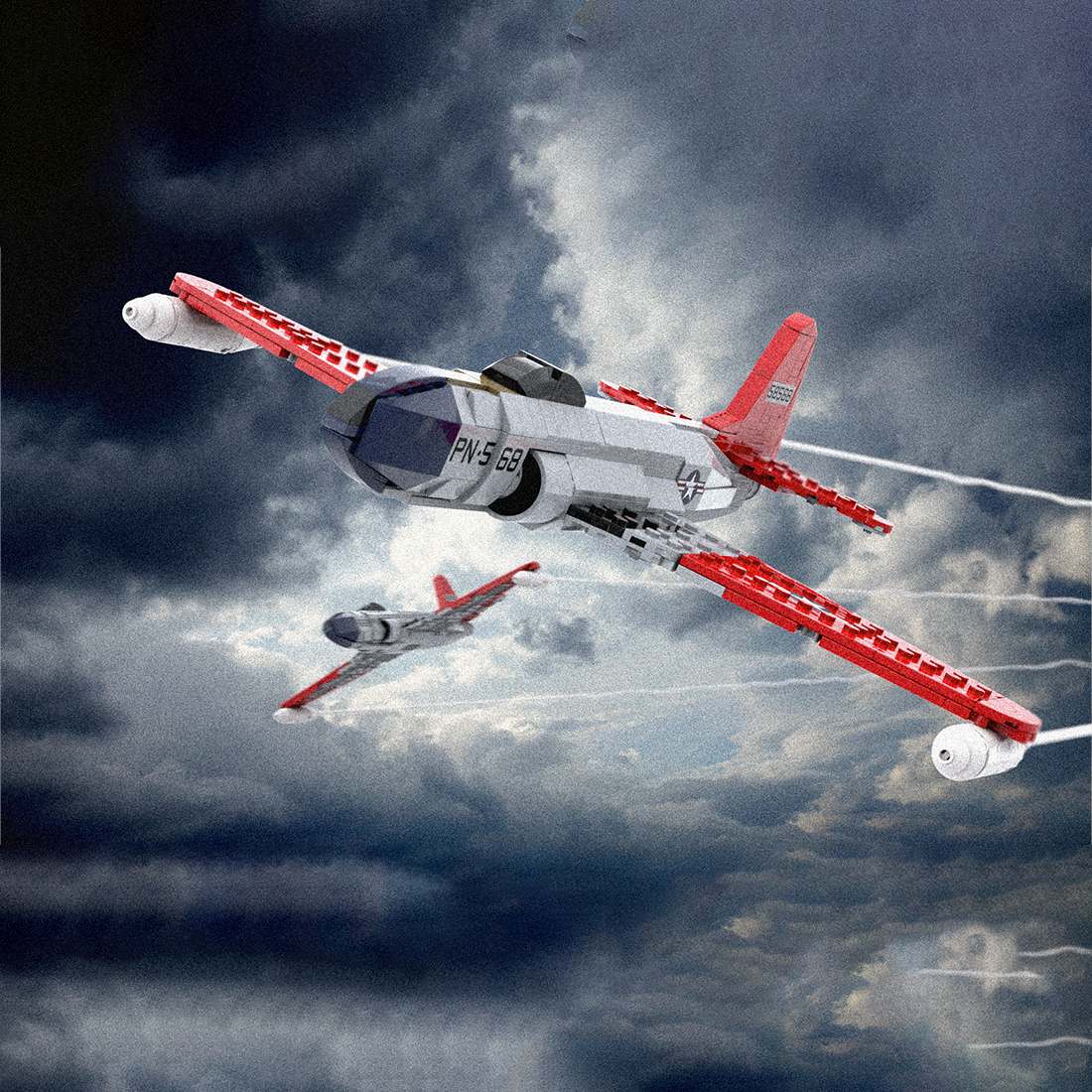 MOC-214330 1/35 Scale P-80 Shooting fighter Building Blocks (467PCS)
