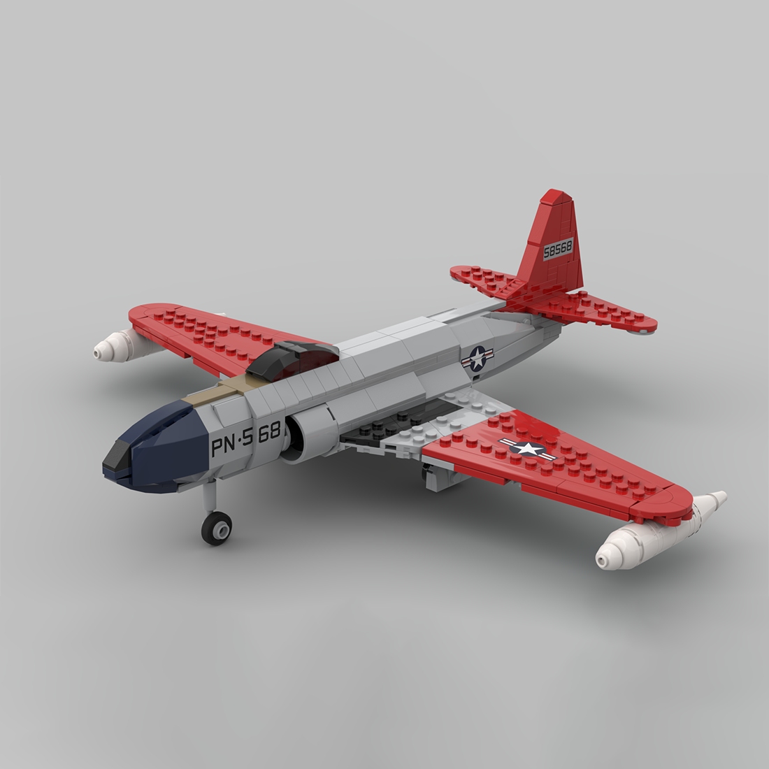 MOC-214330 1/35 Scale P-80 Shooting fighter Building Blocks (467PCS)