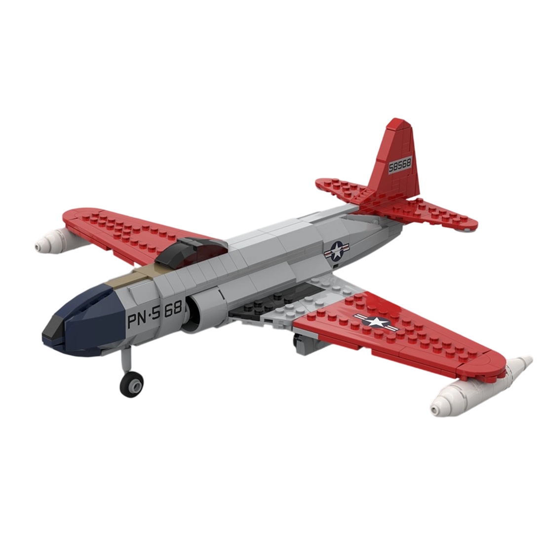MOC-214330 1/35 Scale P-80 Shooting fighter Building Blocks (467PCS)