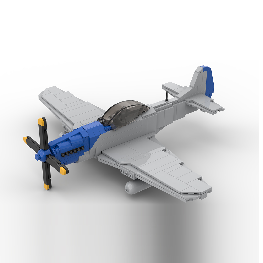 MOC-217776 1/35 Scale WWII P-51D Mustang Building Blocks Set (584PCS)