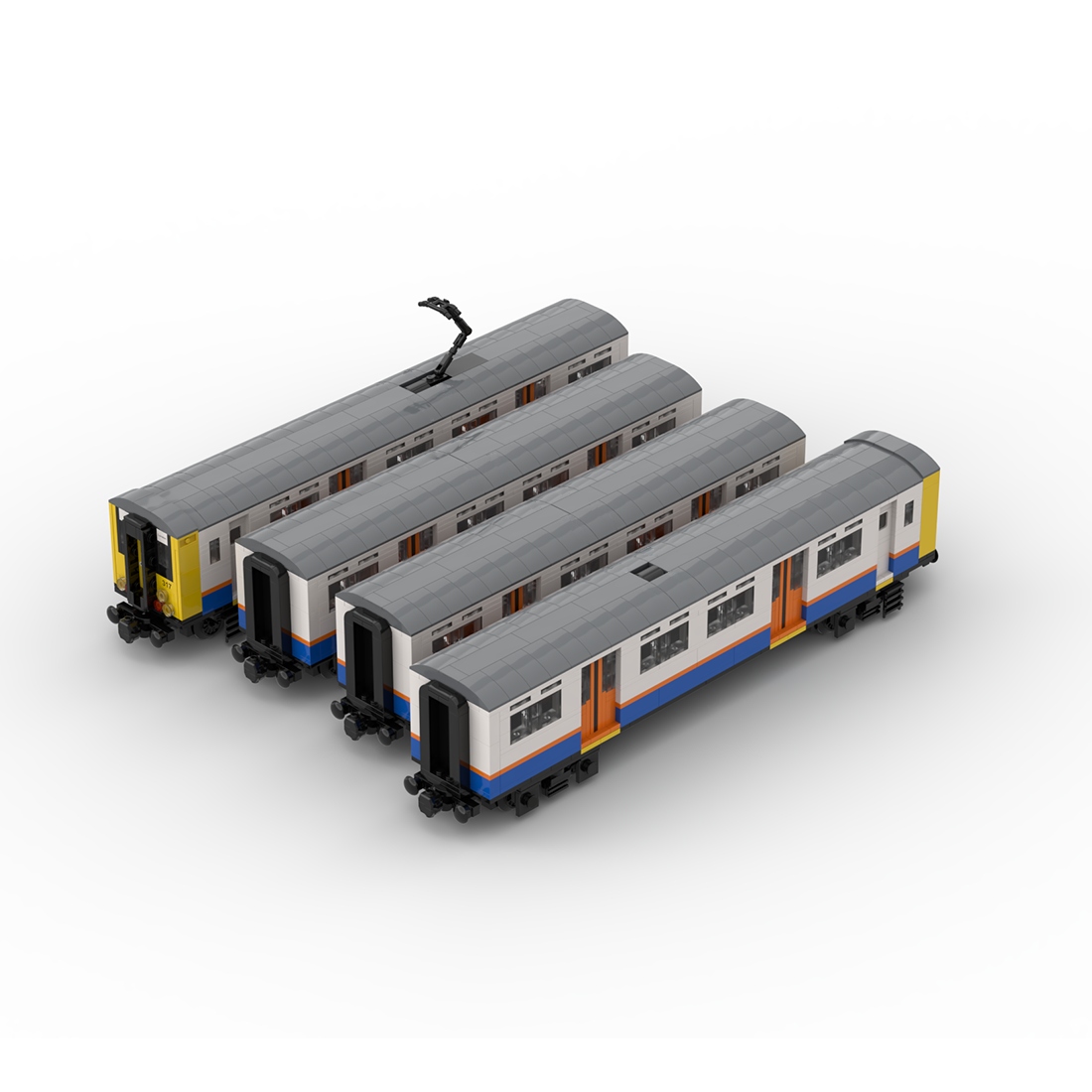 MOC-223165 British Rail Class 317 Overground 8-Wide Building Blocks Set (Dynamic Version/2321PCS)