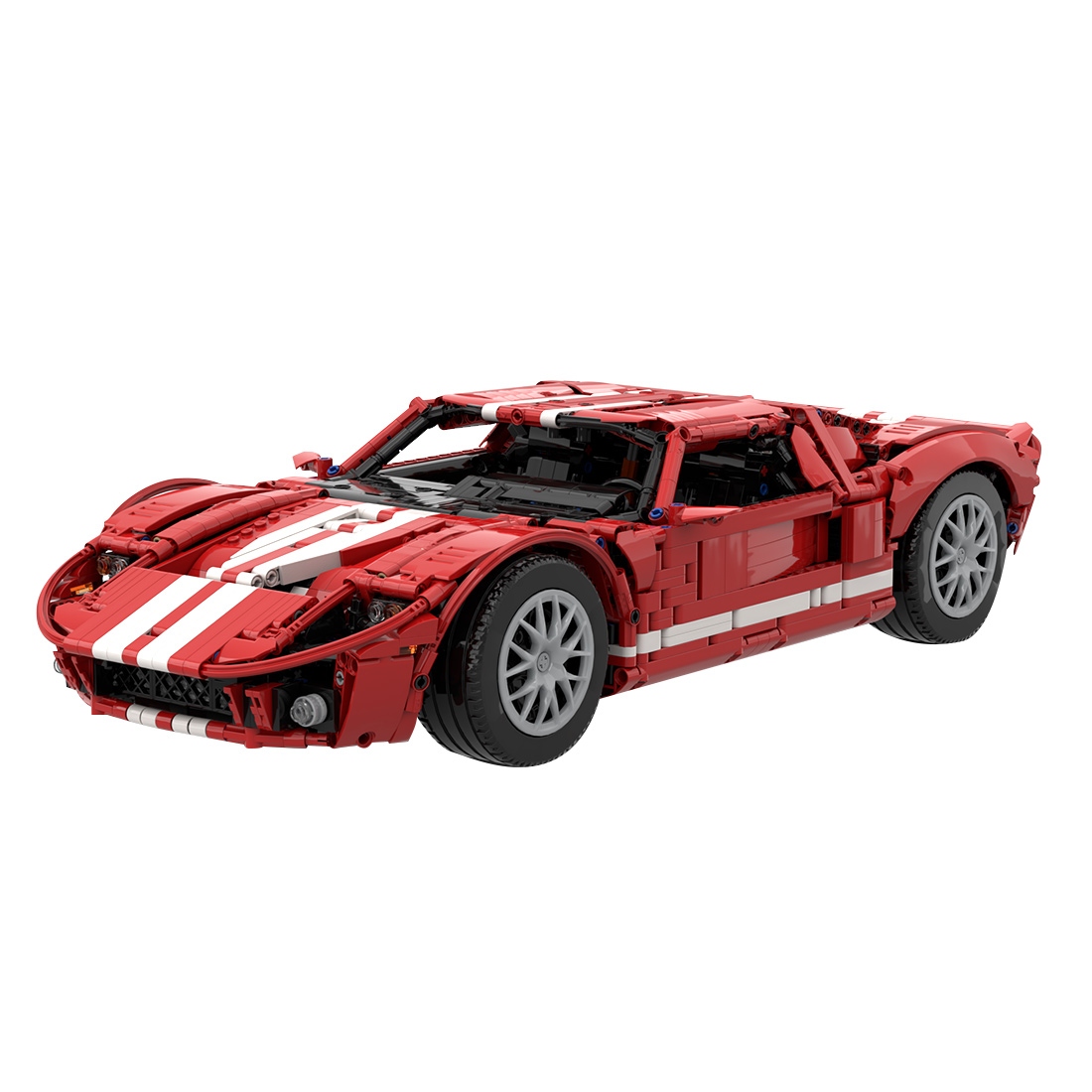 MOC-224910 1/8 Scale Classic Car Building Blocks (Red/2588PCS)