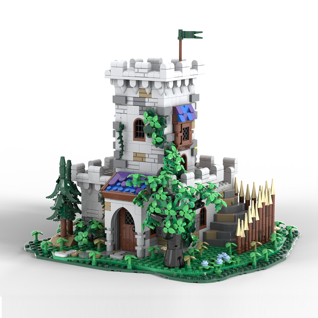 MOC-228153 Medieval Tower Building Blocks Set (1606PCS)