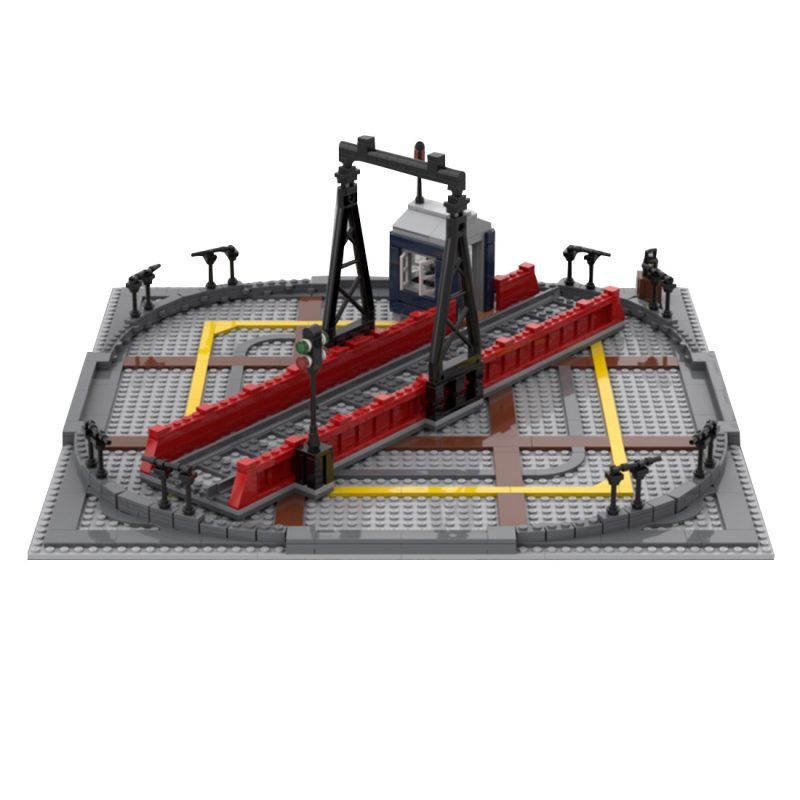 MOC-234136 Train Turntable Roundhouse Base Compatible with 8-Wide Trains Building Blocks Set (680PCS)