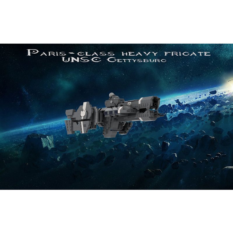 MOC-234859 UNSC Gettysburg Paris-class heavy Frigate Building Bricks Set (1046PCS) 