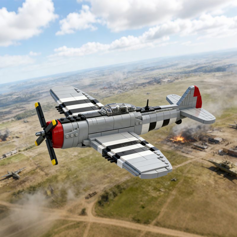 MOC-235642 WWII American P-47 Thunderbolt Building Blocks Set (934PCS)