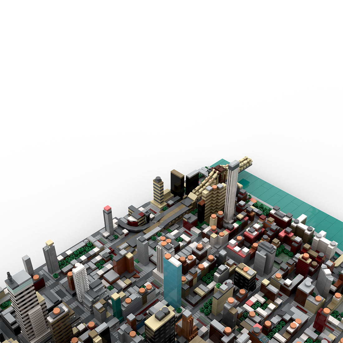MOC-238464 1/2000 Scale Upper East Side Building Blocks Set (774PCS)