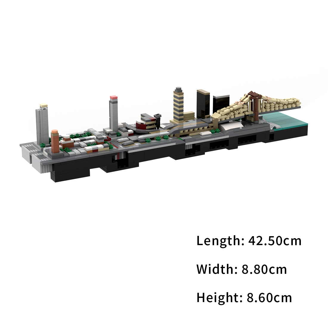 MOC-238464 1/2000 Scale Upper East Side Building Blocks Set (774PCS)