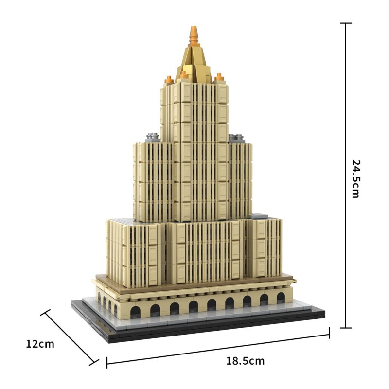 MOC-239057 1/800 Scale New York Life Architecture Building Blocks Set (1096PCS)