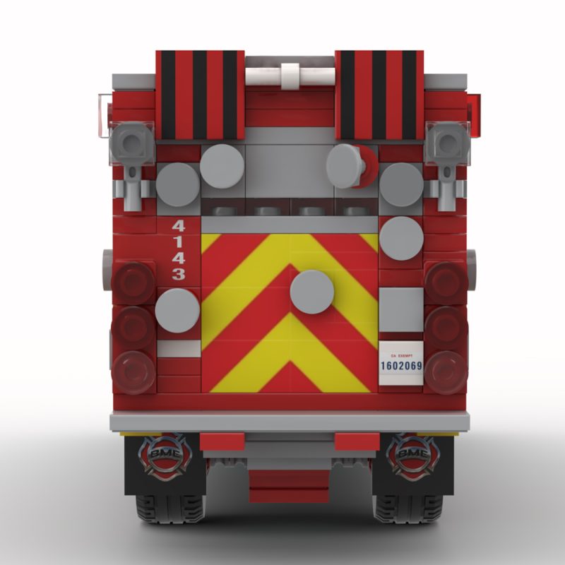 MOC-244154 2019 BME Intl. Type 3 Brush Engine Los Angeles County FD Building Blocks Set (764PCS)