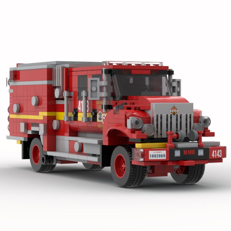 MOC-244154 2019 BME Intl. Type 3 Brush Engine Los Angeles County FD Building Blocks Set (764PCS)